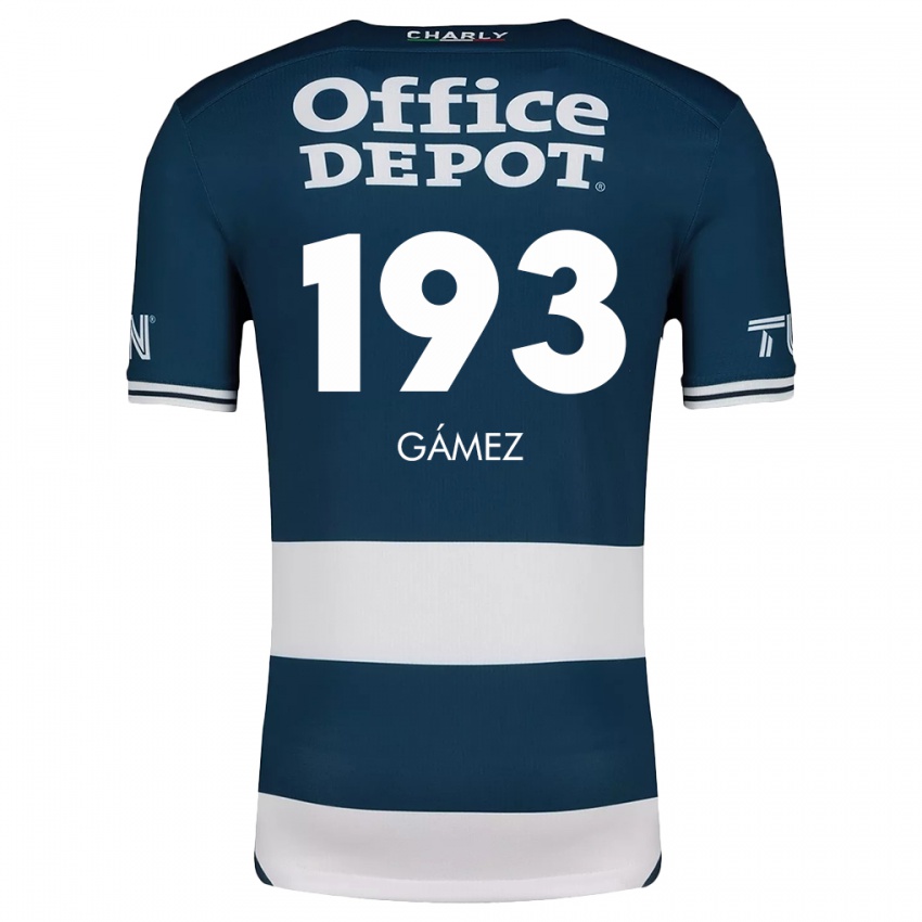 Niño Camiseta Juan Gámez #193 Azul Blanco 1ª Equipación 2024/25 La Camisa Perú