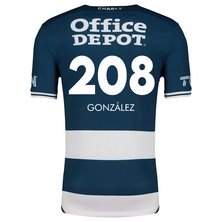 Niño Camiseta Osvaldo González #208 Azul Blanco 1ª Equipación 2024/25 La Camisa Perú