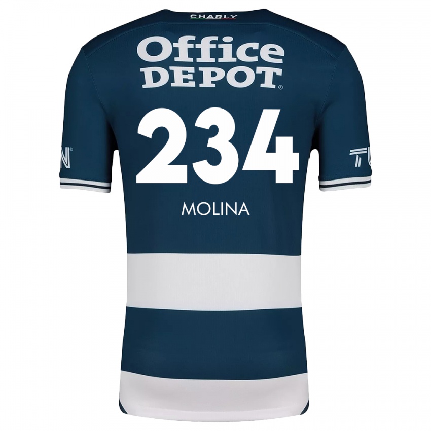 Niño Camiseta Yoshimar Molina #234 Azul Blanco 1ª Equipación 2024/25 La Camisa Perú