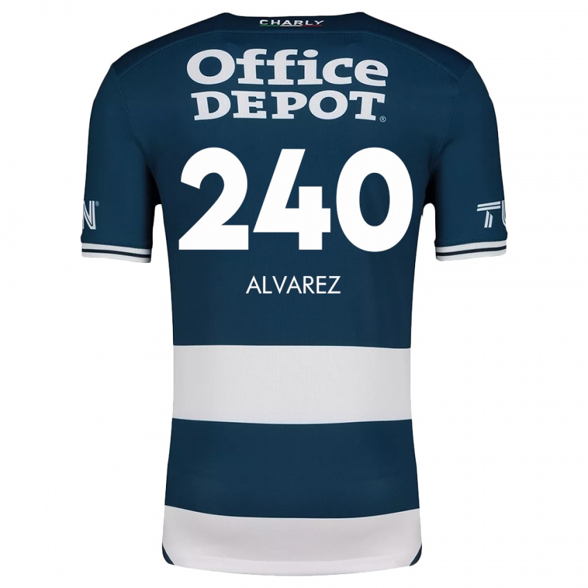 Niño Camiseta Gael Álvarez #240 Azul Blanco 1ª Equipación 2024/25 La Camisa Perú