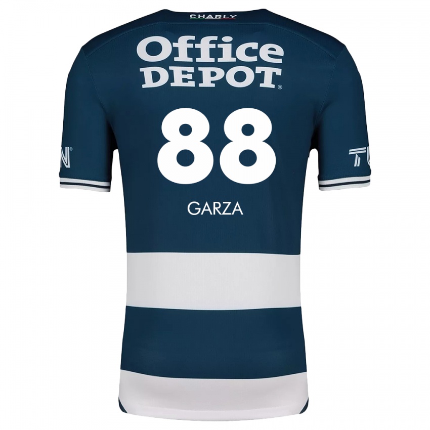 Niño Camiseta Adrián Garza #88 Azul Blanco 1ª Equipación 2024/25 La Camisa Perú