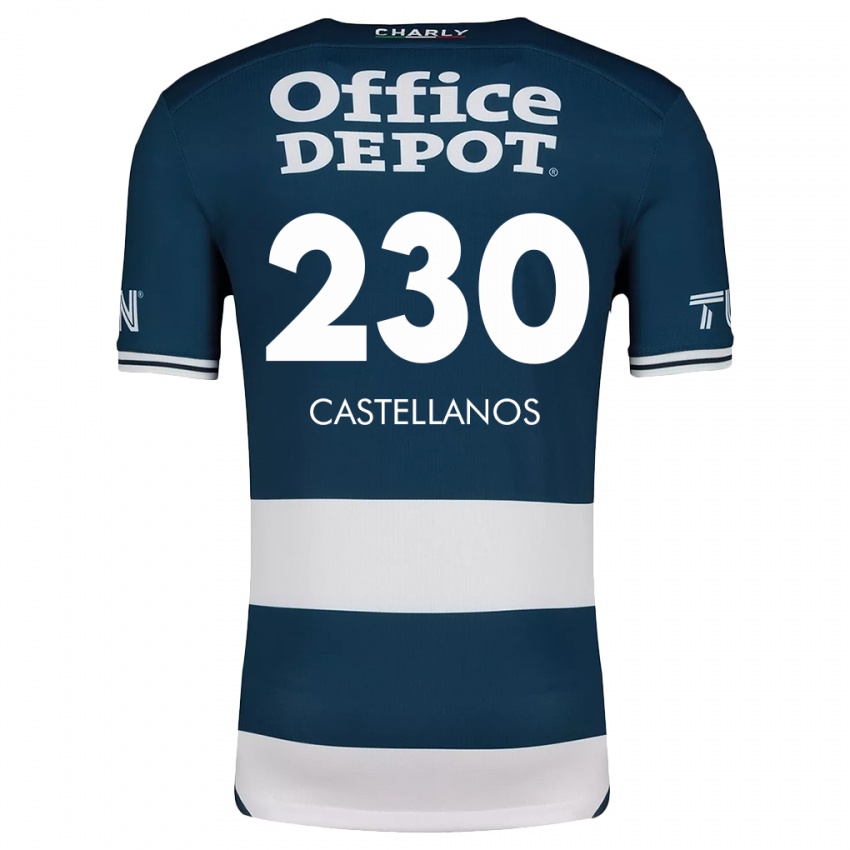 Niño Camiseta Edson Castellanos #230 Azul Blanco 1ª Equipación 2024/25 La Camisa Perú