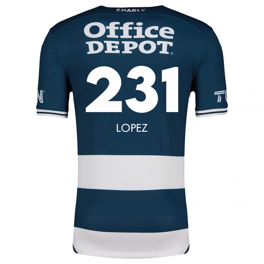 Niño Camiseta Víctor López #231 Azul Blanco 1ª Equipación 2024/25 La Camisa Perú