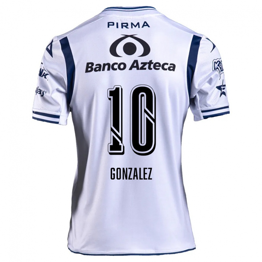 Niño Camiseta Jair González #10 Blanco Azul Marino 1ª Equipación 2024/25 La Camisa Perú