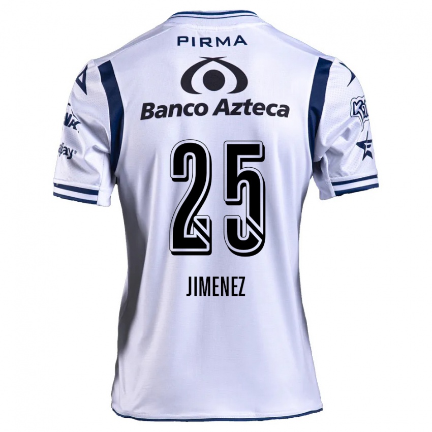 Niño Camiseta Miguel Jiménez #25 Blanco Azul Marino 1ª Equipación 2024/25 La Camisa Perú