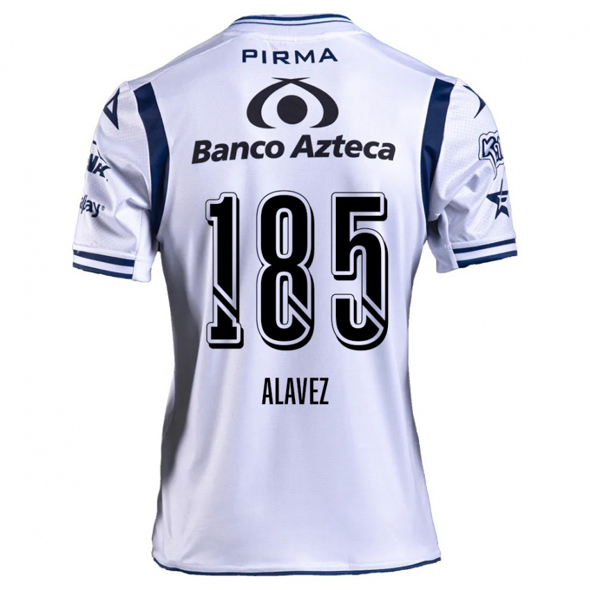 Niño Camiseta Brian Alavez #185 Blanco Azul Marino 1ª Equipación 2024/25 La Camisa Perú