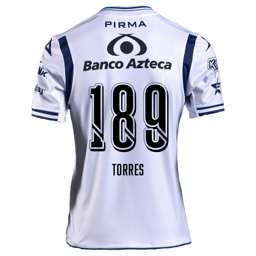 Niño Camiseta Dylan Torres #189 Blanco Azul Marino 1ª Equipación 2024/25 La Camisa Perú