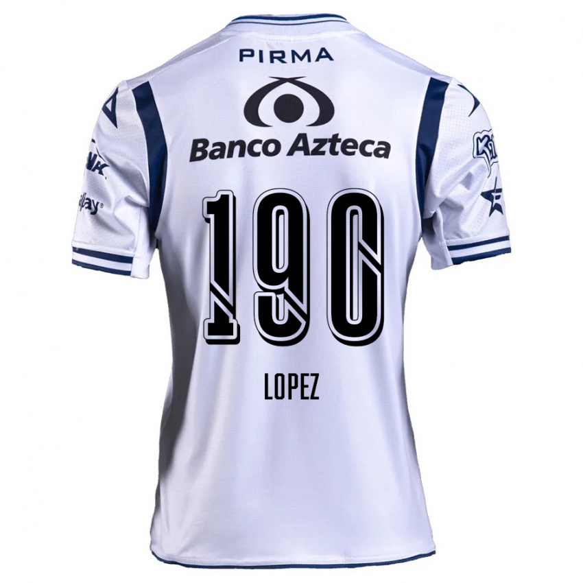 Niño Camiseta Josué López #190 Blanco Azul Marino 1ª Equipación 2024/25 La Camisa Perú