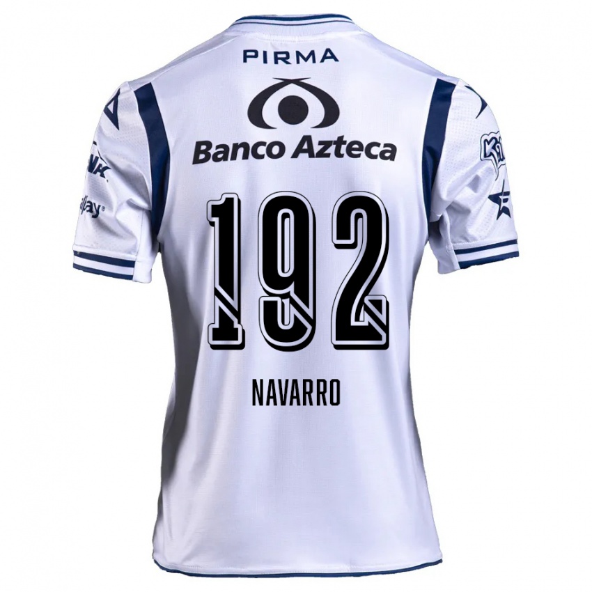 Niño Camiseta Eduardo Navarro #192 Blanco Azul Marino 1ª Equipación 2024/25 La Camisa Perú