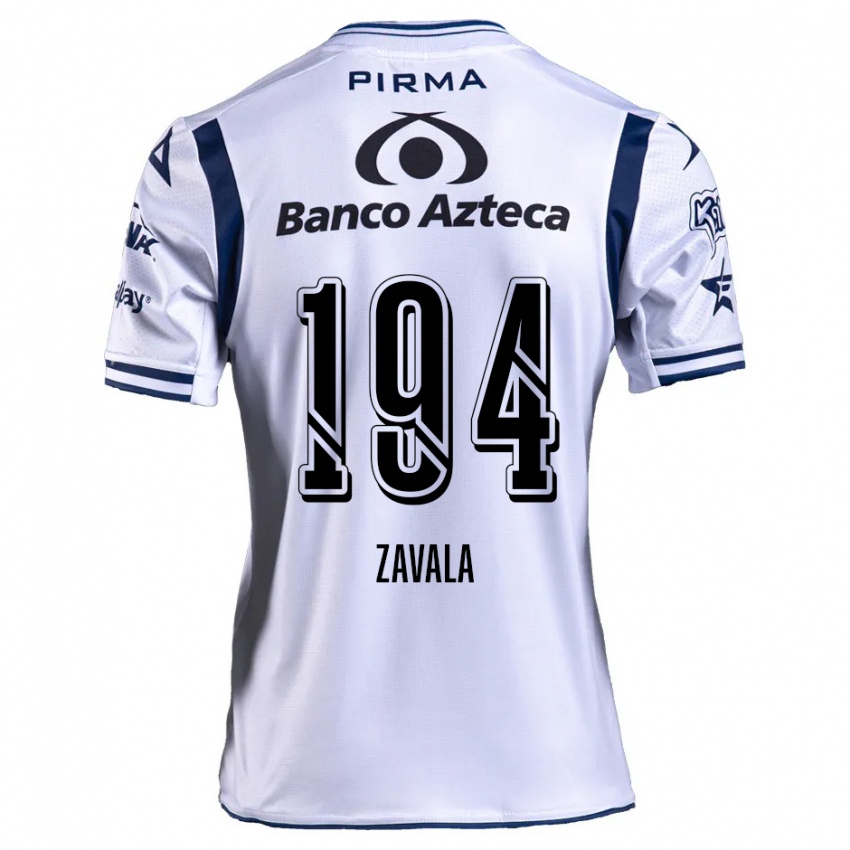 Niño Camiseta Arath Zavala #194 Blanco Azul Marino 1ª Equipación 2024/25 La Camisa Perú