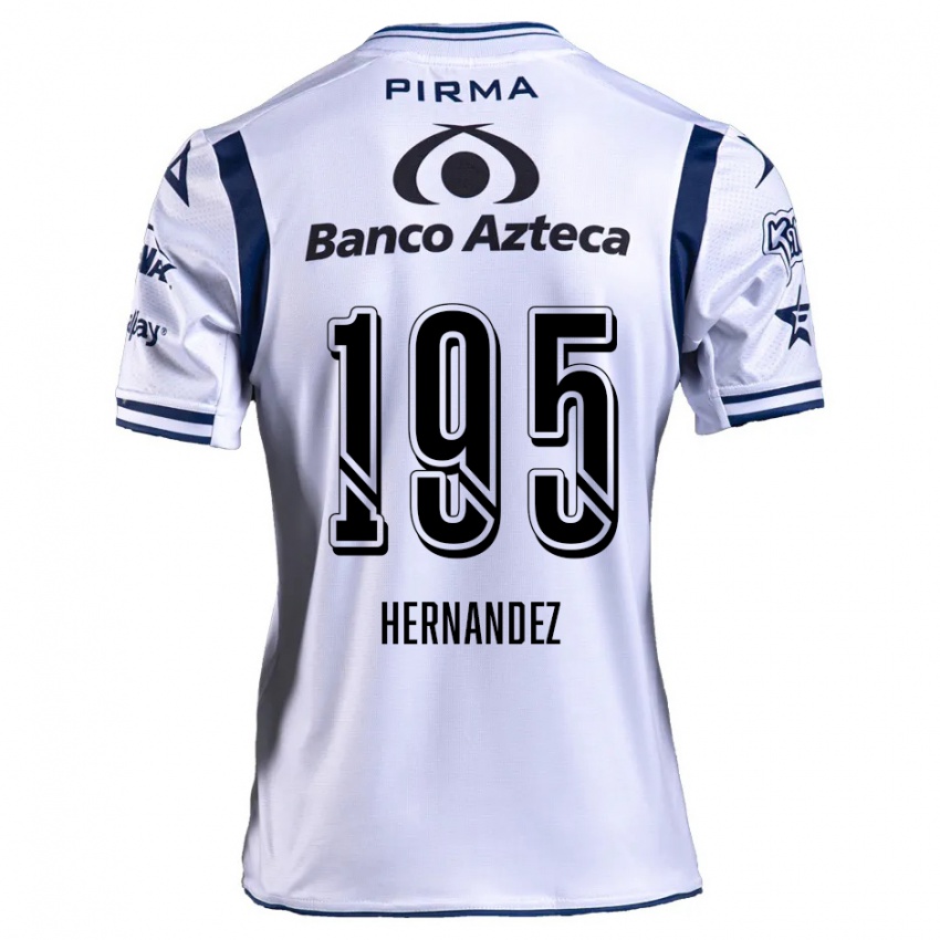 Niño Camiseta Daniel Hernández #195 Blanco Azul Marino 1ª Equipación 2024/25 La Camisa Perú