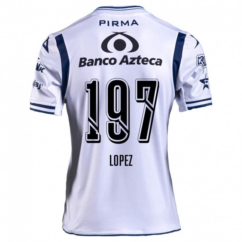 Niño Camiseta Sebastián López #197 Blanco Azul Marino 1ª Equipación 2024/25 La Camisa Perú