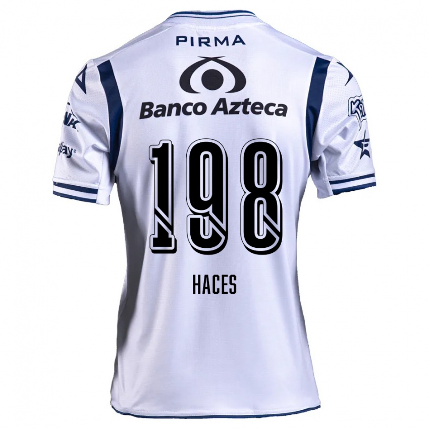 Niño Camiseta Daniel Haces #198 Blanco Azul Marino 1ª Equipación 2024/25 La Camisa Perú