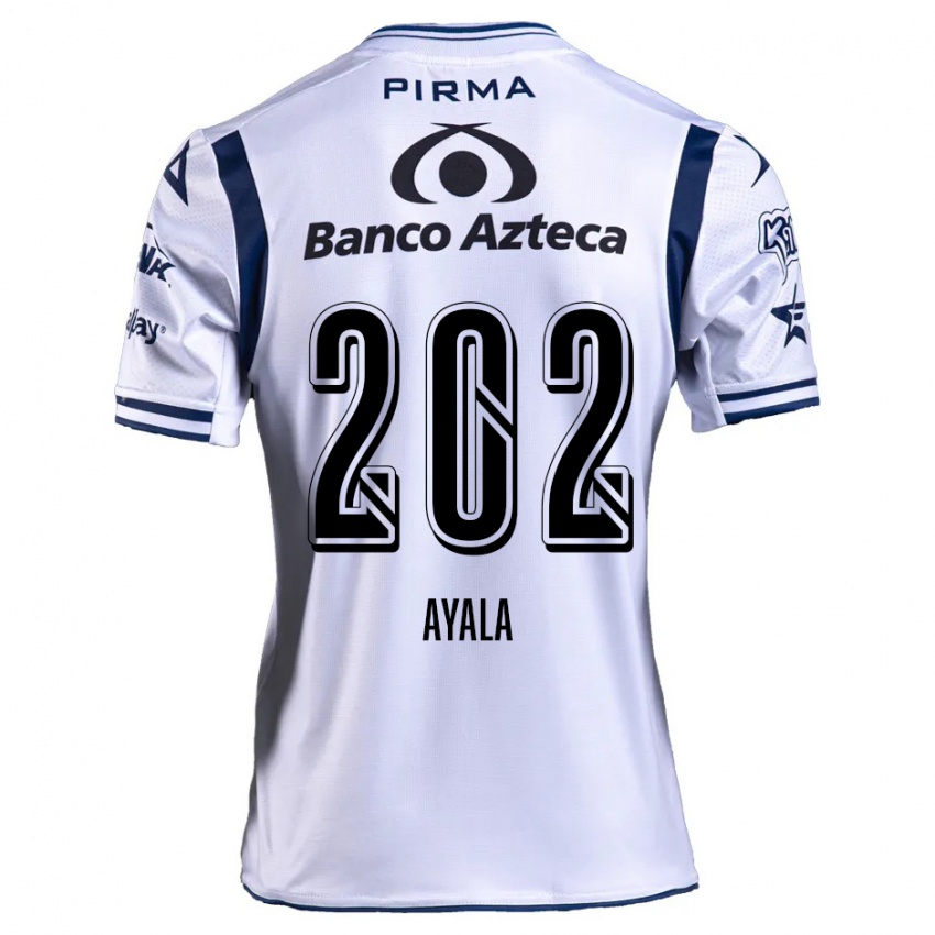 Niño Camiseta Diego Ayala #202 Blanco Azul Marino 1ª Equipación 2024/25 La Camisa Perú