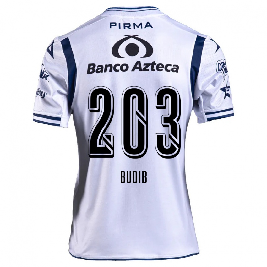 Niño Camiseta Pedro Budib #203 Blanco Azul Marino 1ª Equipación 2024/25 La Camisa Perú