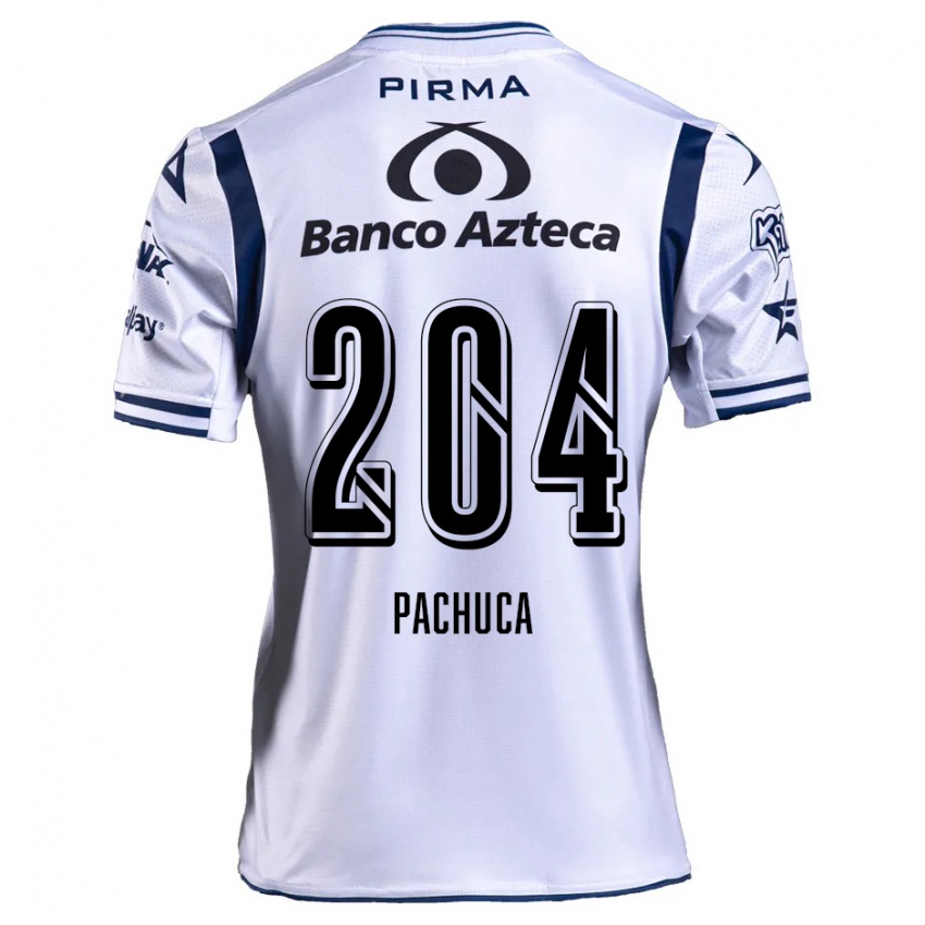 Niño Camiseta José Pachuca #204 Blanco Azul Marino 1ª Equipación 2024/25 La Camisa Perú