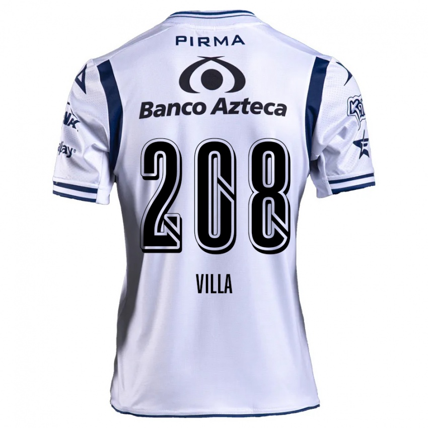 Niño Camiseta Patrick Villa #208 Blanco Azul Marino 1ª Equipación 2024/25 La Camisa Perú