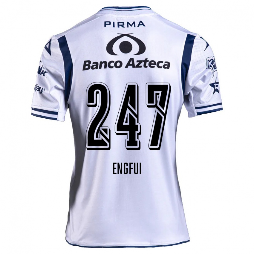 Niño Camiseta Emilio Engfui #247 Blanco Azul Marino 1ª Equipación 2024/25 La Camisa Perú