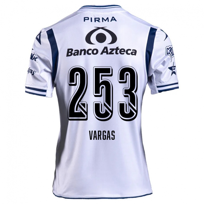 Niño Camiseta Edwin Vargas #253 Blanco Azul Marino 1ª Equipación 2024/25 La Camisa Perú