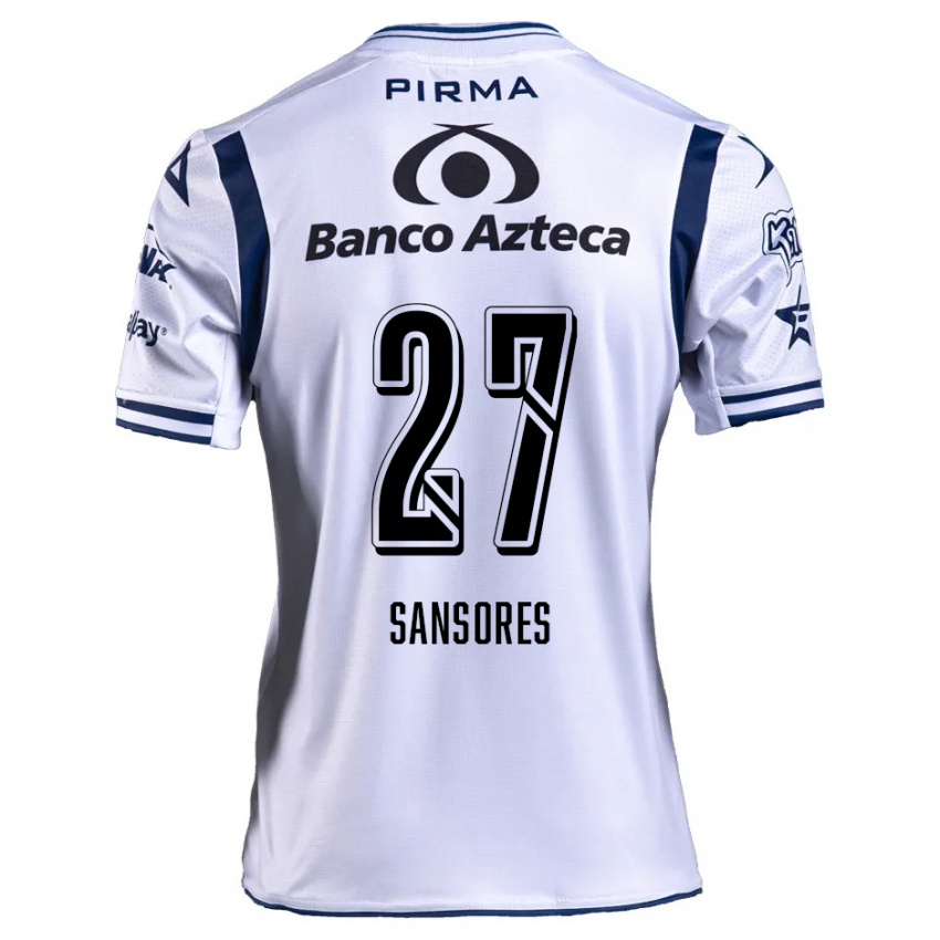 Niño Camiseta Miguel Sansores #27 Blanco Azul Marino 1ª Equipación 2024/25 La Camisa Perú