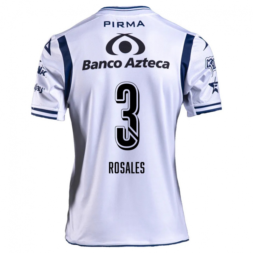 Niño Camiseta Fátima Rosales #3 Blanco Azul Marino 1ª Equipación 2024/25 La Camisa Perú