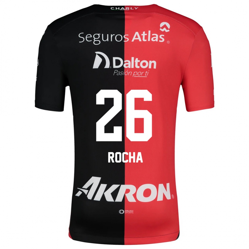 Niño Camiseta Aldo Rocha #26 Negro Rojo 1ª Equipación 2024/25 La Camisa Perú