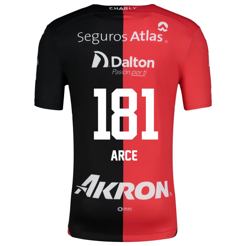 Niño Camiseta Edson Arce #181 Negro Rojo 1ª Equipación 2024/25 La Camisa Perú