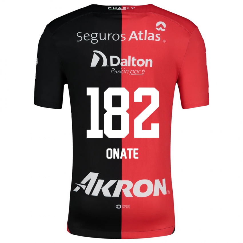 Niño Camiseta Axel Oñate #182 Negro Rojo 1ª Equipación 2024/25 La Camisa Perú