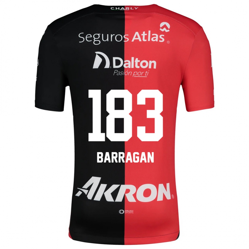 Niño Camiseta Roberto Barragán #183 Negro Rojo 1ª Equipación 2024/25 La Camisa Perú