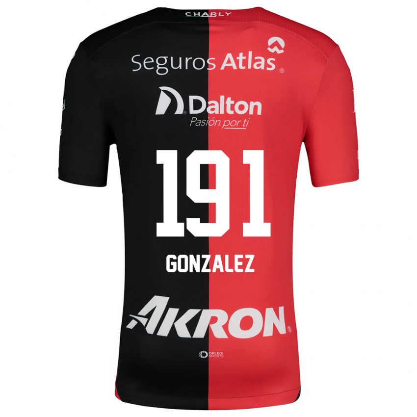 Niño Camiseta Juan González #191 Negro Rojo 1ª Equipación 2024/25 La Camisa Perú