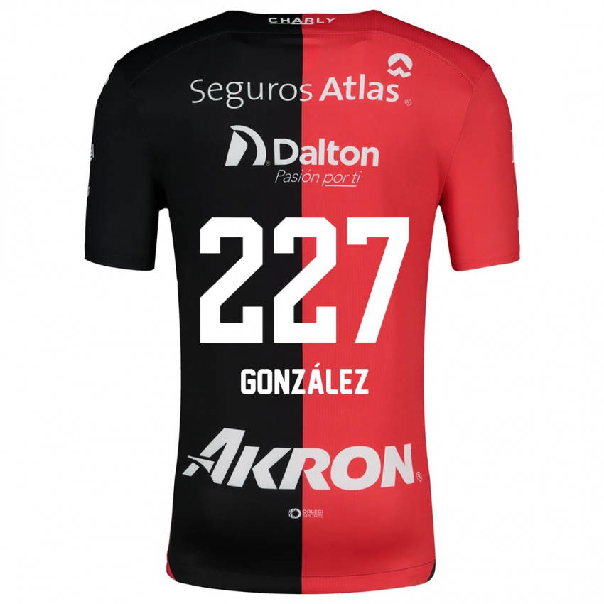 Niño Camiseta Rodolfo González #227 Negro Rojo 1ª Equipación 2024/25 La Camisa Perú