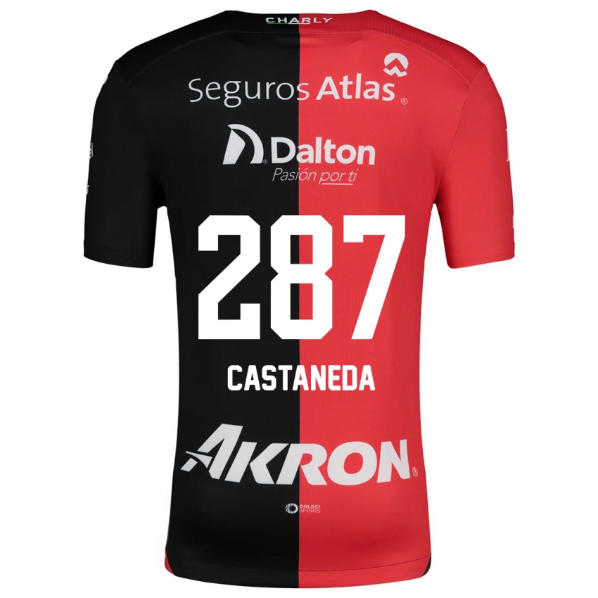 Niño Camiseta Mariano Castañeda #287 Negro Rojo 1ª Equipación 2024/25 La Camisa Perú