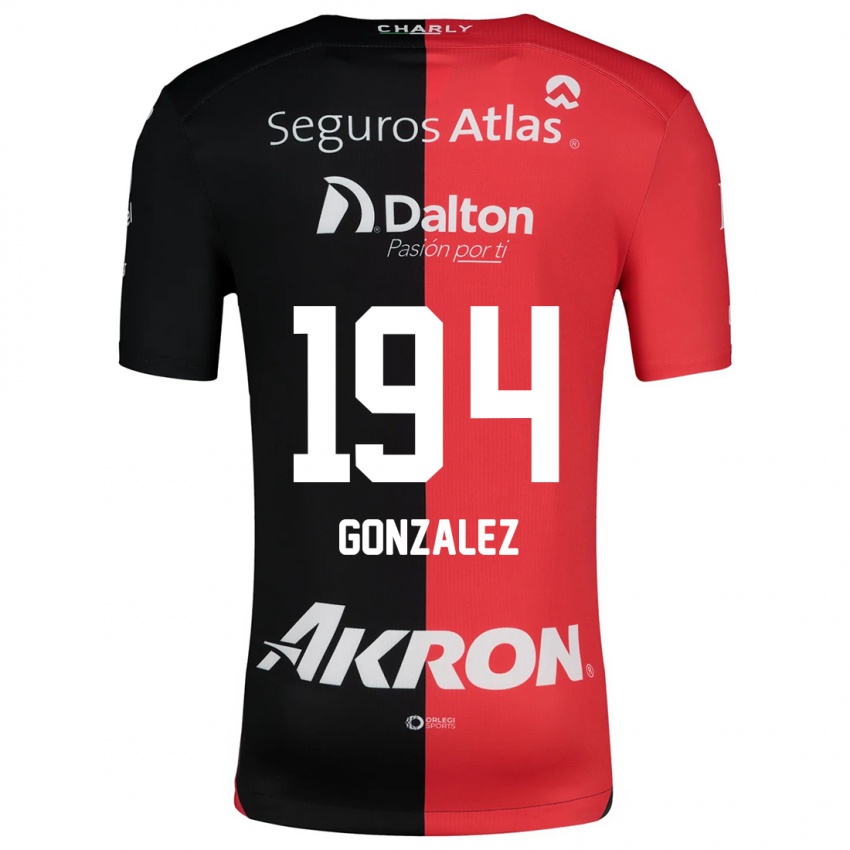 Niño Camiseta Andrés González #194 Negro Rojo 1ª Equipación 2024/25 La Camisa Perú