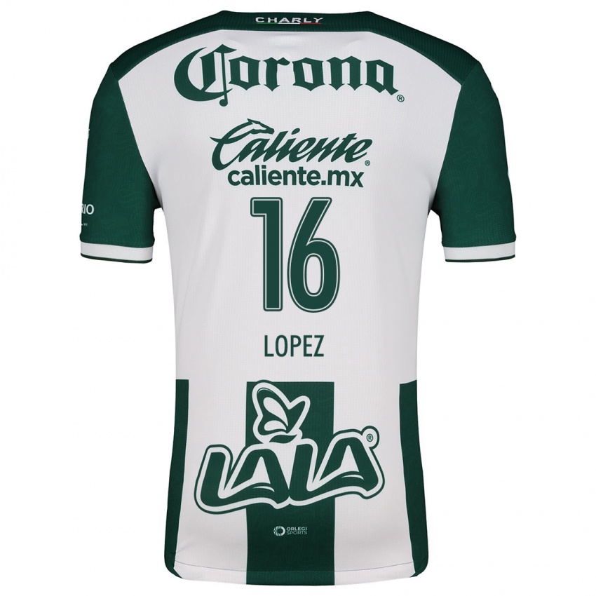 Niño Camiseta Aldo López #16 Verde Blanco 1ª Equipación 2024/25 La Camisa Perú