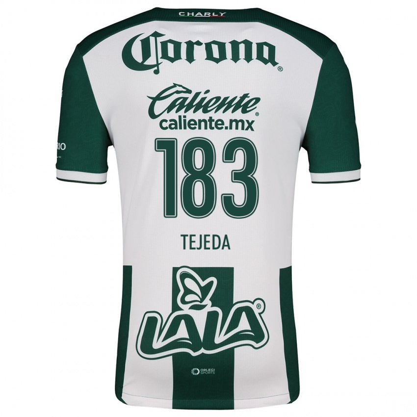 Niño Camiseta Juan Tejeda #183 Verde Blanco 1ª Equipación 2024/25 La Camisa Perú