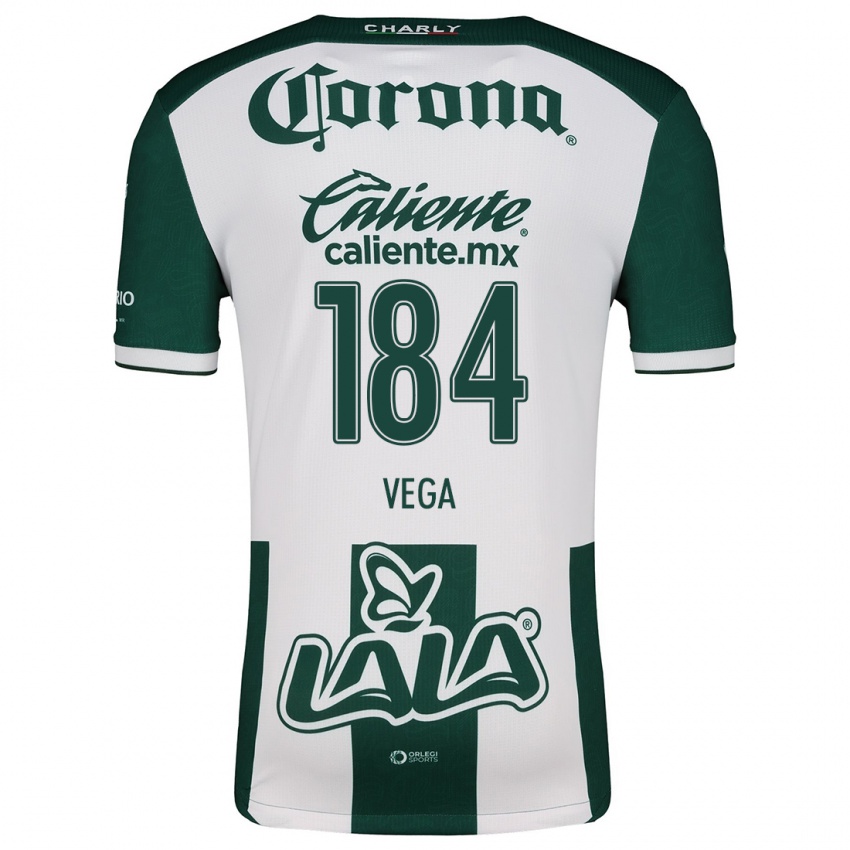 Niño Camiseta Luis Vega #184 Verde Blanco 1ª Equipación 2024/25 La Camisa Perú