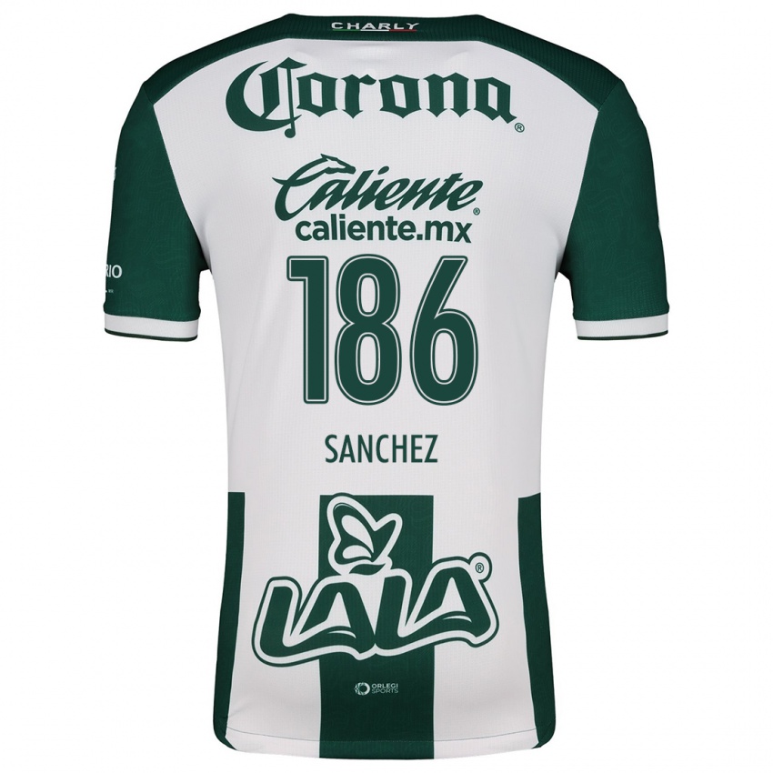 Niño Camiseta David Sánchez #186 Verde Blanco 1ª Equipación 2024/25 La Camisa Perú