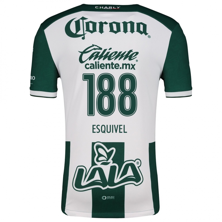 Niño Camiseta Bruno Esquivel #188 Verde Blanco 1ª Equipación 2024/25 La Camisa Perú