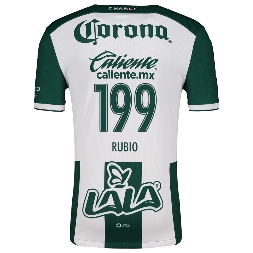 Niño Camiseta Ronaldo Rubio #199 Verde Blanco 1ª Equipación 2024/25 La Camisa Perú