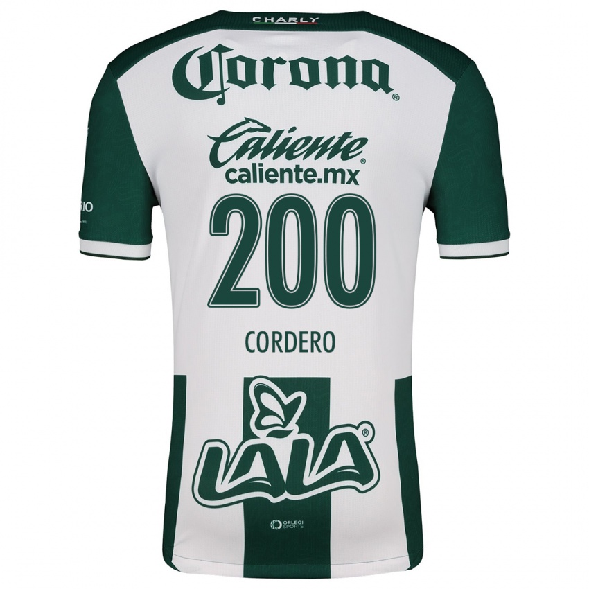 Niño Camiseta Mario Cordero #200 Verde Blanco 1ª Equipación 2024/25 La Camisa Perú