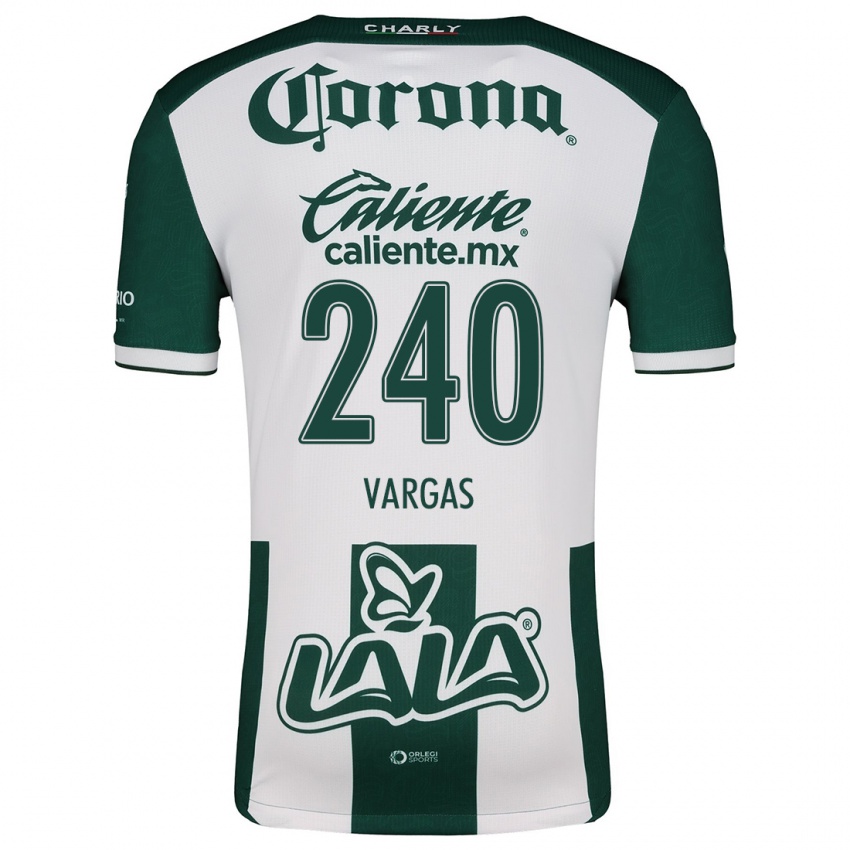 Niño Camiseta Diego Vargas #240 Verde Blanco 1ª Equipación 2024/25 La Camisa Perú