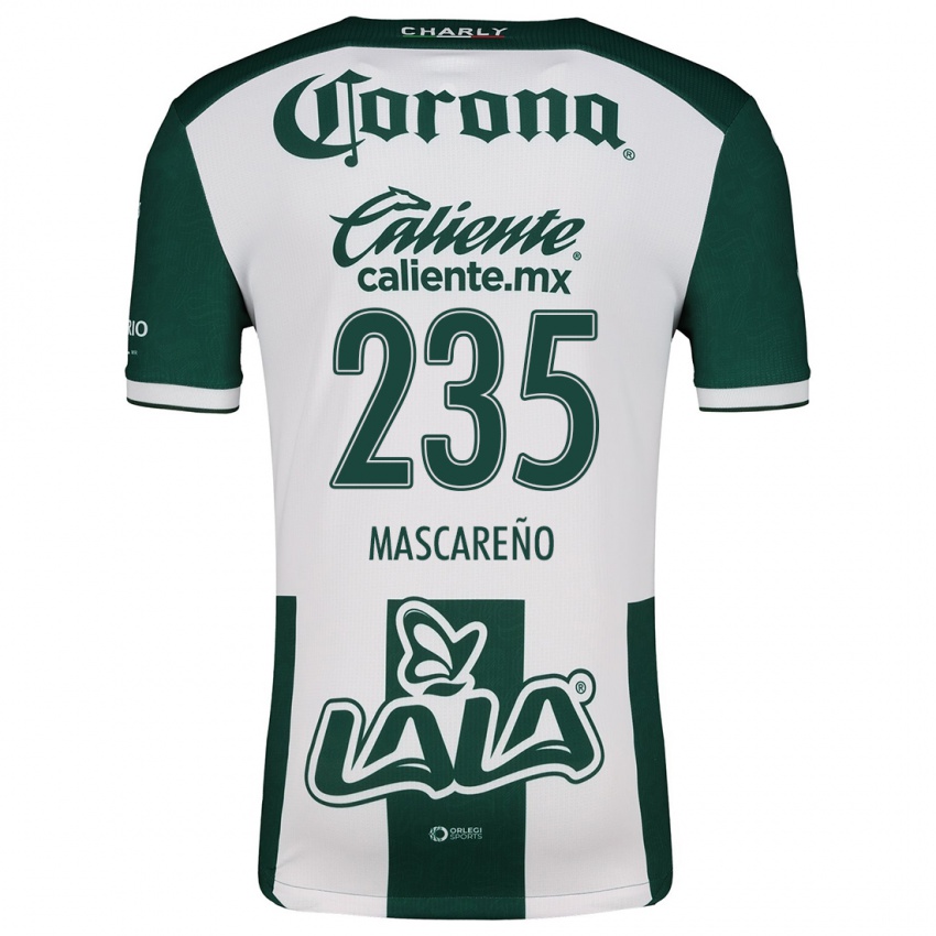 Niño Camiseta Luis Mascareño #235 Verde Blanco 1ª Equipación 2024/25 La Camisa Perú