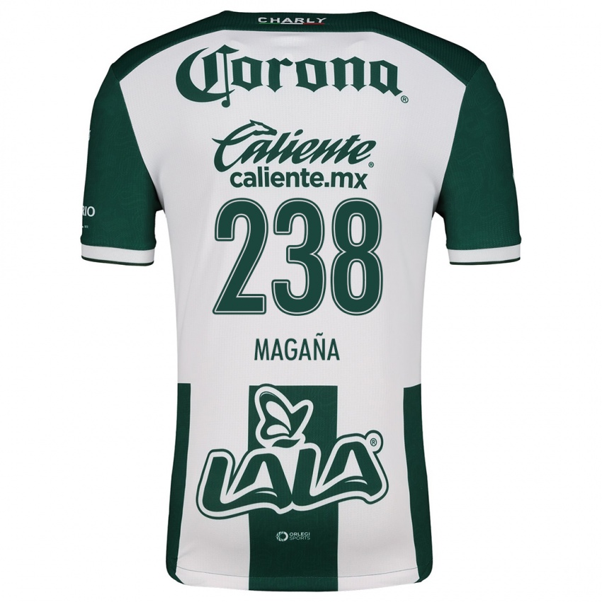 Niño Camiseta Emilio Magaña #238 Verde Blanco 1ª Equipación 2024/25 La Camisa Perú