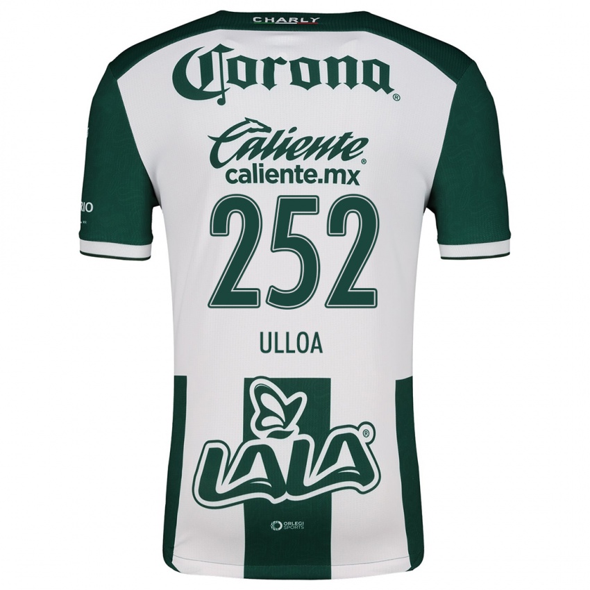 Niño Camiseta José Ulloa #252 Verde Blanco 1ª Equipación 2024/25 La Camisa Perú