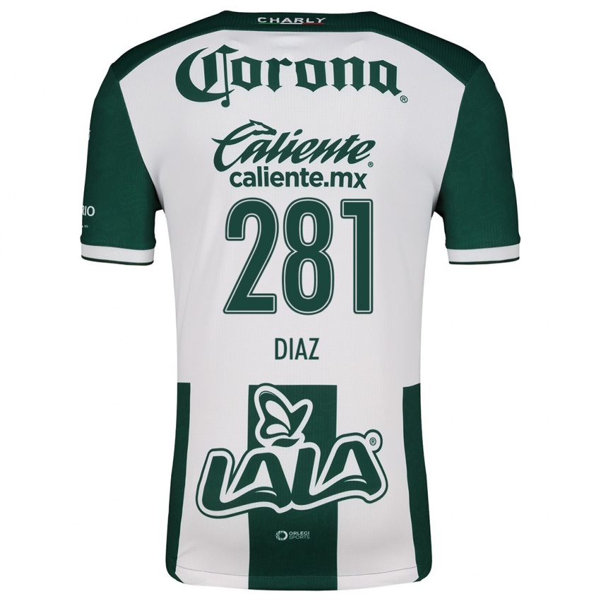 Niño Camiseta Didier Díaz #281 Verde Blanco 1ª Equipación 2024/25 La Camisa Perú