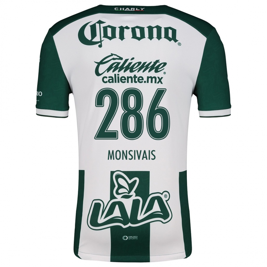 Niño Camiseta Giovani Monsivais #286 Verde Blanco 1ª Equipación 2024/25 La Camisa Perú