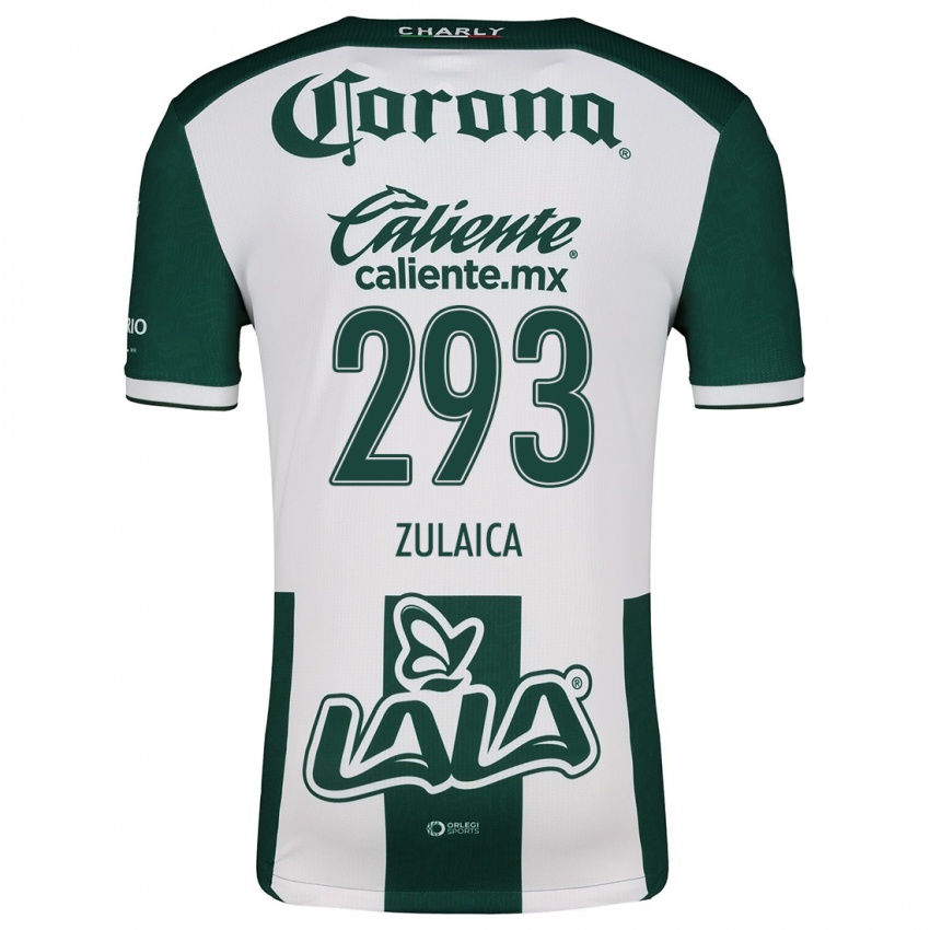 Niño Camiseta José Zulaica #293 Verde Blanco 1ª Equipación 2024/25 La Camisa Perú