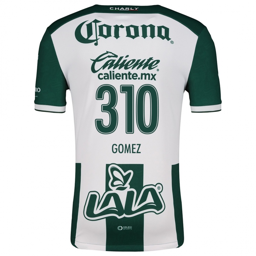 Niño Camiseta Luis Gómez #310 Verde Blanco 1ª Equipación 2024/25 La Camisa Perú