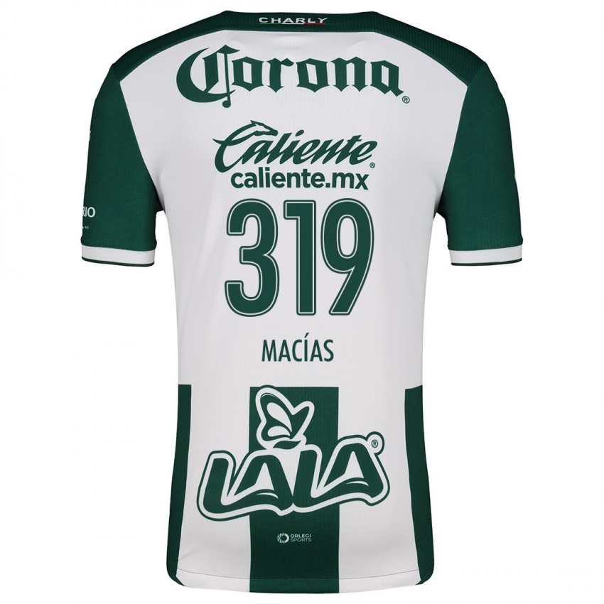 Niño Camiseta Jesús Macías #319 Verde Blanco 1ª Equipación 2024/25 La Camisa Perú