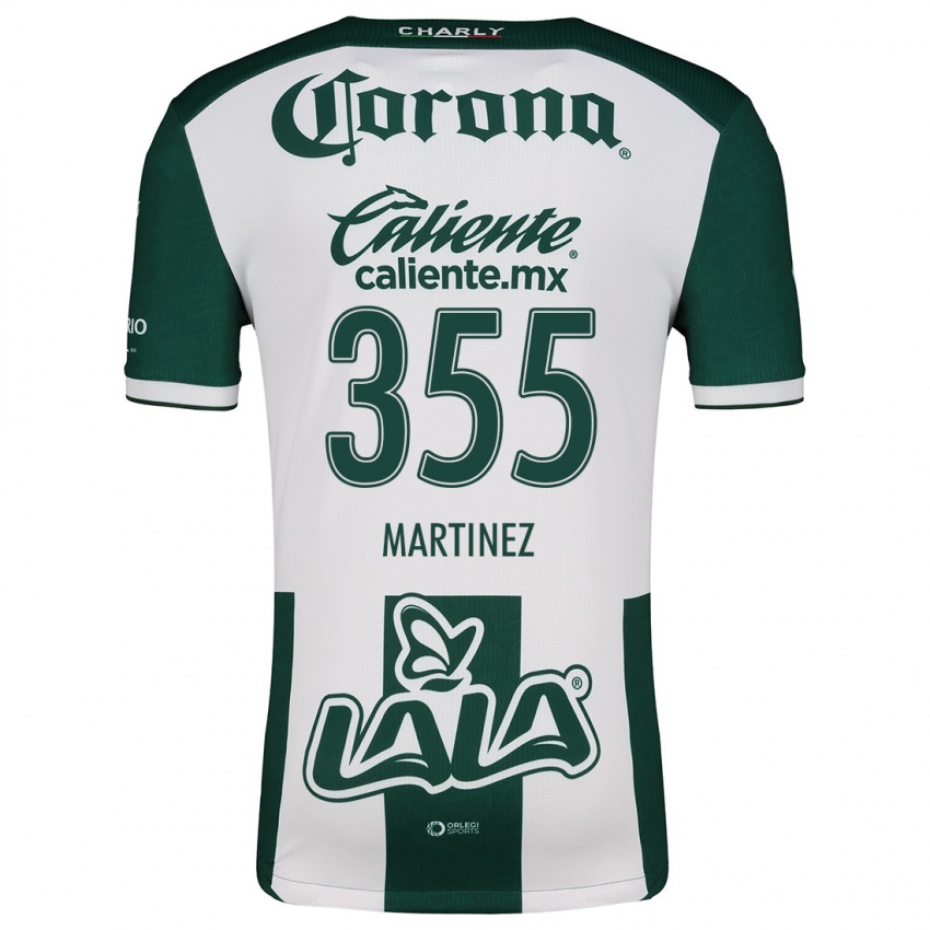 Niño Camiseta Leonardo Martinez #355 Verde Blanco 1ª Equipación 2024/25 La Camisa Perú